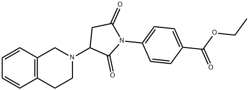 ethyl 4-[3-(3,4-dihydroisoquinolin-2(1H)-yl)-2,5-dioxopyrrolidin-1-yl]benzoate Struktur