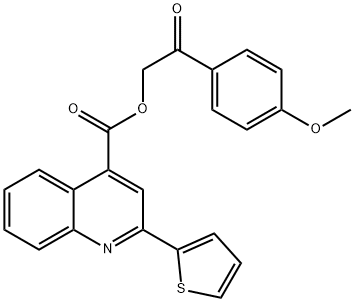 2-(4-methoxyphenyl)-2-oxoethyl 2-(2-thienyl)-4-quinolinecarboxylate Struktur