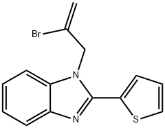 1-(2-bromo-2-propenyl)-2-(2-thienyl)-1H-benzimidazole Struktur