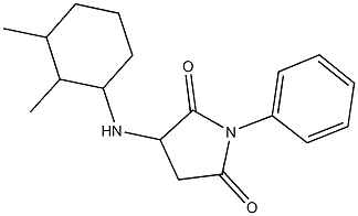 3-[(2,3-dimethylcyclohexyl)amino]-1-phenyl-2,5-pyrrolidinedione Struktur