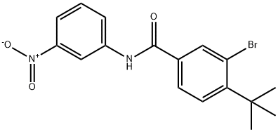 3-bromo-4-tert-butyl-N-{3-nitrophenyl}benzamide Struktur