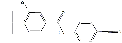 3-bromo-4-tert-butyl-N-(4-cyanophenyl)benzamide Struktur