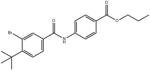 propyl 4-[(3-bromo-4-tert-butylbenzoyl)amino]benzoate Struktur