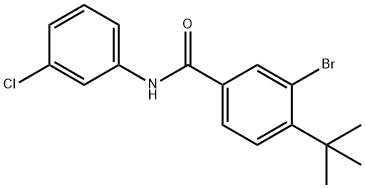 3-bromo-4-tert-butyl-N-(3-chlorophenyl)benzamide Struktur