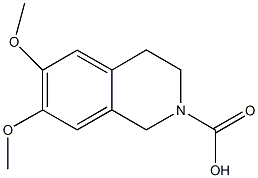 6,7-dimethoxy-3,4-dihydro-2(1H)-isoquinolinecarboxylic acid Struktur