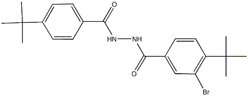 3-bromo-4-tert-butyl-N'-(4-tert-butylbenzoyl)benzohydrazide Struktur