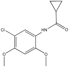 N-(5-chloro-2,4-dimethoxyphenyl)cyclopropanecarboxamide Struktur