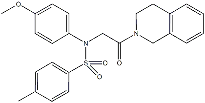 N-[2-(3,4-dihydro-2(1H)-isoquinolinyl)-2-oxoethyl]-N-(4-methoxyphenyl)-4-methylbenzenesulfonamide Struktur