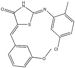 2-[(5-chloro-2-methylphenyl)imino]-5-(3-methoxybenzylidene)-1,3-thiazolidin-4-one Struktur