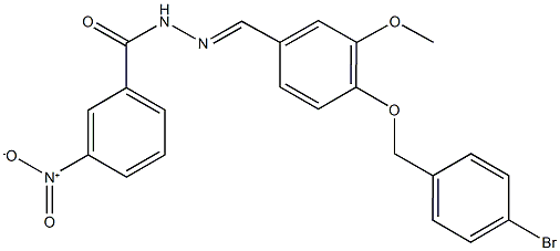 N'-{4-[(4-bromobenzyl)oxy]-3-methoxybenzylidene}-3-nitrobenzohydrazide Struktur