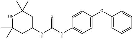 N-(4-phenoxyphenyl)-N'-(2,2,6,6-tetramethyl-4-piperidinyl)thiourea Struktur