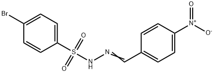 4-bromo-N'-{4-nitrobenzylidene}benzenesulfonohydrazide Struktur