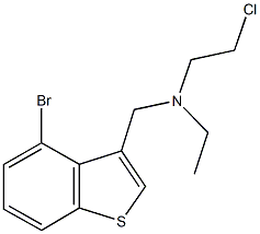 N-[(4-bromo-1-benzothien-3-yl)methyl]-N-(2-chloroethyl)-N-ethylamine Struktur