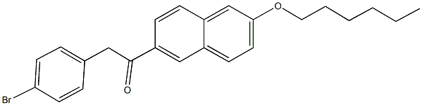 2-(4-bromophenyl)-1-[6-(hexyloxy)-2-naphthyl]ethanone Struktur