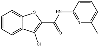 3-chloro-N-(6-methyl-2-pyridinyl)-1-benzothiophene-2-carboxamide Struktur