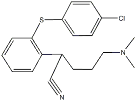 2-{2-[(4-chlorophenyl)sulfanyl]phenyl}-5-(dimethylamino)pentanenitrile Struktur