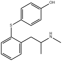 4-({2-[2-(methylamino)propyl]phenyl}sulfanyl)phenol Struktur