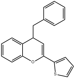 4-benzyl-2-(2-thienyl)-4H-chromene Struktur