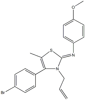 N-(3-allyl-4-(4-bromophenyl)-5-methyl-1,3-thiazol-2(3H)-ylidene)-N-(4-methoxyphenyl)amine Struktur