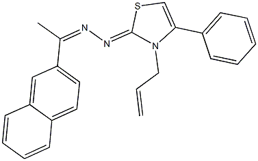 3-allyl-4-phenyl-1,3-thiazol-2(3H)-one [1-(2-naphthyl)ethylidene]hydrazone Struktur