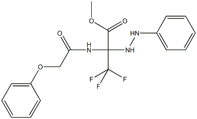 methyl 3,3,3-trifluoro-2-[(phenoxyacetyl)amino]-2-(2-phenylhydrazino)propanoate Struktur