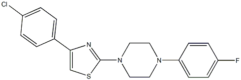 1-[4-(4-chlorophenyl)-1,3-thiazol-2-yl]-4-(4-fluorophenyl)piperazine Struktur