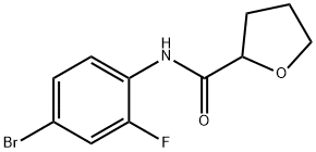 N-(4-bromo-2-fluorophenyl)tetrahydro-2-furancarboxamide Struktur