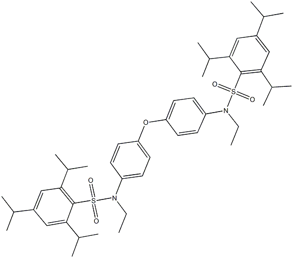 N-ethyl-N-[4-(4-{ethyl[(2,4,6-triisopropylphenyl)sulfonyl]amino}phenoxy)phenyl]-2,4,6-triisopropylbenzenesulfonamide Struktur