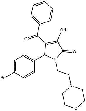 4-benzoyl-5-(4-bromophenyl)-3-hydroxy-1-[2-(4-morpholinyl)ethyl]-1,5-dihydro-2H-pyrrol-2-one Struktur