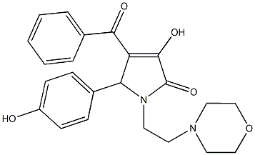 4-benzoyl-3-hydroxy-5-(4-hydroxyphenyl)-1-[2-(4-morpholinyl)ethyl]-1,5-dihydro-2H-pyrrol-2-one Struktur