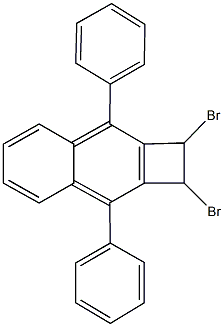 1,2-dibromo-3,8-diphenyl-1,2-dihydrocyclobuta[b]naphthalene Struktur