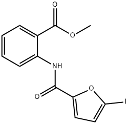 methyl 2-[(5-iodo-2-furoyl)amino]benzoate Struktur