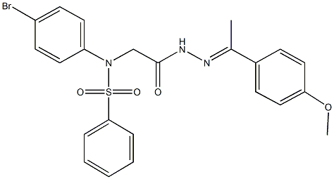 N-(4-bromophenyl)-N-(2-{2-[1-(4-methoxyphenyl)ethylidene]hydrazino}-2-oxoethyl)benzenesulfonamide Struktur