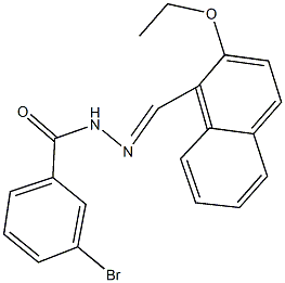 3-bromo-N'-[(2-ethoxy-1-naphthyl)methylene]benzohydrazide Struktur