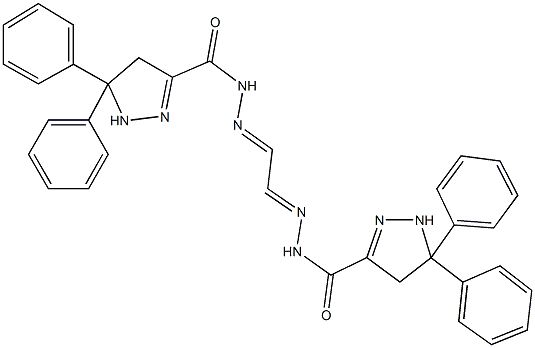 N'-(2-{[(5,5-diphenyl-4,5-dihydro-1H-pyrazol-3-yl)carbonyl]hydrazono}ethylidene)-5,5-diphenyl-4,5-dihydro-1H-pyrazole-3-carbohydrazide Struktur