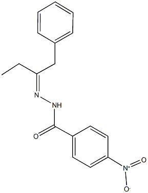 N'-(1-benzylpropylidene)-4-nitrobenzohydrazide Struktur