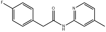 2-(4-fluorophenyl)-N-(4-methyl-2-pyridinyl)acetamide Struktur