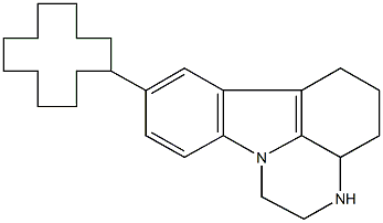 8-cyclododecyl-2,3,3a,4,5,6-hexahydro-1H-pyrazino[3,2,1-jk]carbazole Struktur