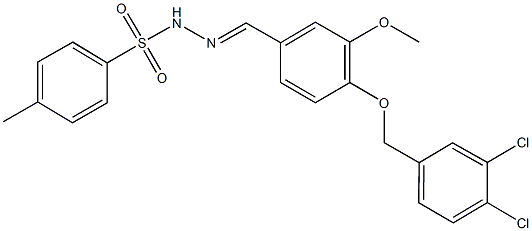 N'-{4-[(3,4-dichlorobenzyl)oxy]-3-methoxybenzylidene}-4-methylbenzenesulfonohydrazide Struktur