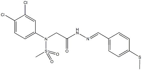 N-(3,4-dichlorophenyl)-N-(2-{2-[4-(methylsulfanyl)benzylidene]hydrazino}-2-oxoethyl)methanesulfonamide Struktur