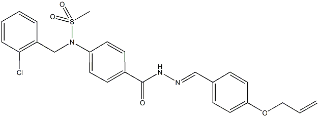 N-[4-({2-[4-(allyloxy)benzylidene]hydrazino}carbonyl)phenyl]-N-(2-chlorobenzyl)methanesulfonamide Struktur