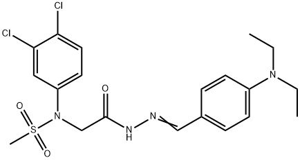 N-(3,4-dichlorophenyl)-N-(2-{2-[4-(diethylamino)benzylidene]hydrazino}-2-oxoethyl)methanesulfonamide Struktur