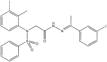 N-(2,3-dimethylphenyl)-N-(2-{2-[1-(3-iodophenyl)ethylidene]hydrazino}-2-oxoethyl)benzenesulfonamide Struktur