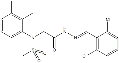 N-{2-[2-(2,6-dichlorobenzylidene)hydrazino]-2-oxoethyl}-N-(2,3-dimethylphenyl)methanesulfonamide Struktur