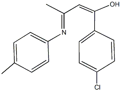 1-(4-chlorophenyl)-3-[(4-methylphenyl)imino]-1-buten-1-ol Struktur