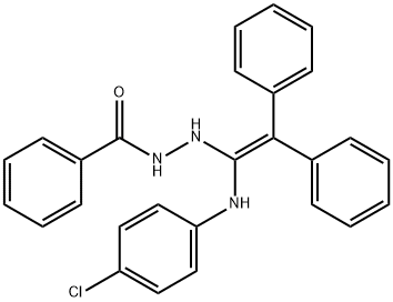 N'-[1-(4-chloroanilino)-2,2-diphenylvinyl]benzohydrazide Struktur