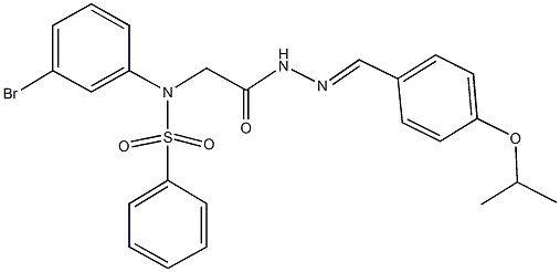 N-(3-bromophenyl)-N-{2-[2-(4-isopropoxybenzylidene)hydrazino]-2-oxoethyl}benzenesulfonamide Struktur