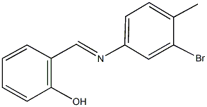 2-{[(3-bromo-4-methylphenyl)imino]methyl}phenol Struktur