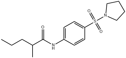 2-methyl-N-[4-(pyrrolidin-1-ylsulfonyl)phenyl]pentanamide Struktur