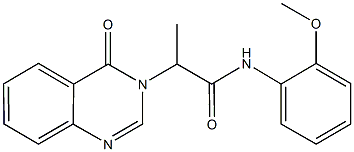 N-(2-methoxyphenyl)-2-(4-oxo-3(4H)-quinazolinyl)propanamide Struktur